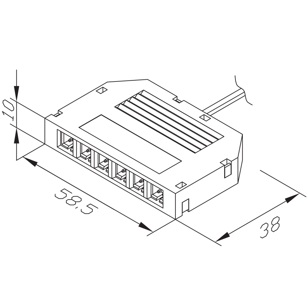 LED 6way Dupont Distributor box,6way Dupont Juction box2Pin