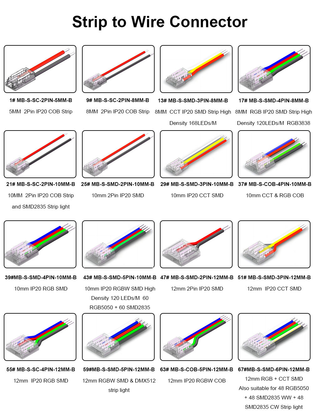 3 Pin 10mm COB Strip Connectors - Image 2
