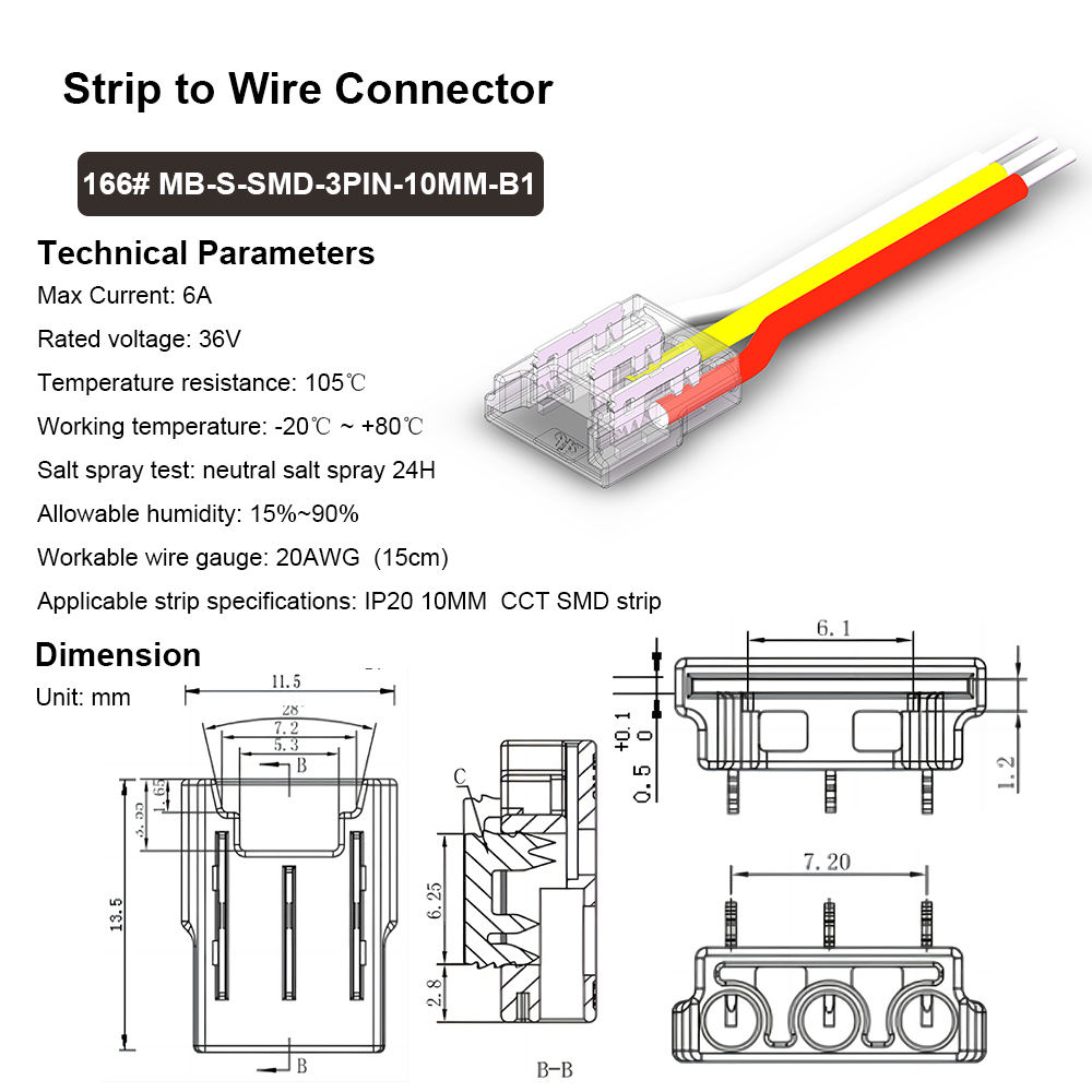 3 Pin 10mm SMD Strip Connectors - Image 2