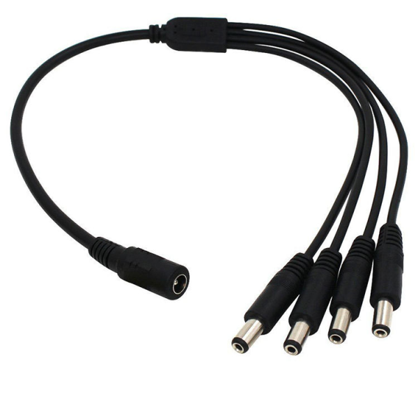 DC5521 1 to 4 Female to Male Splitter Cable